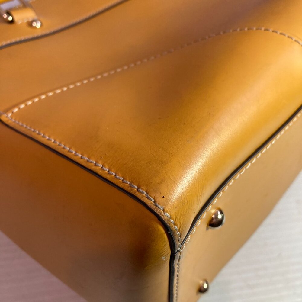 DOONEY & BOURKE Beacon Zip Tote Dandelion Yellow European Vacchetta Leather - Picture 7 of 16